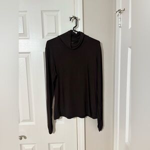 Chocolate Banana Republic Soft Luxe Turtleneck Top